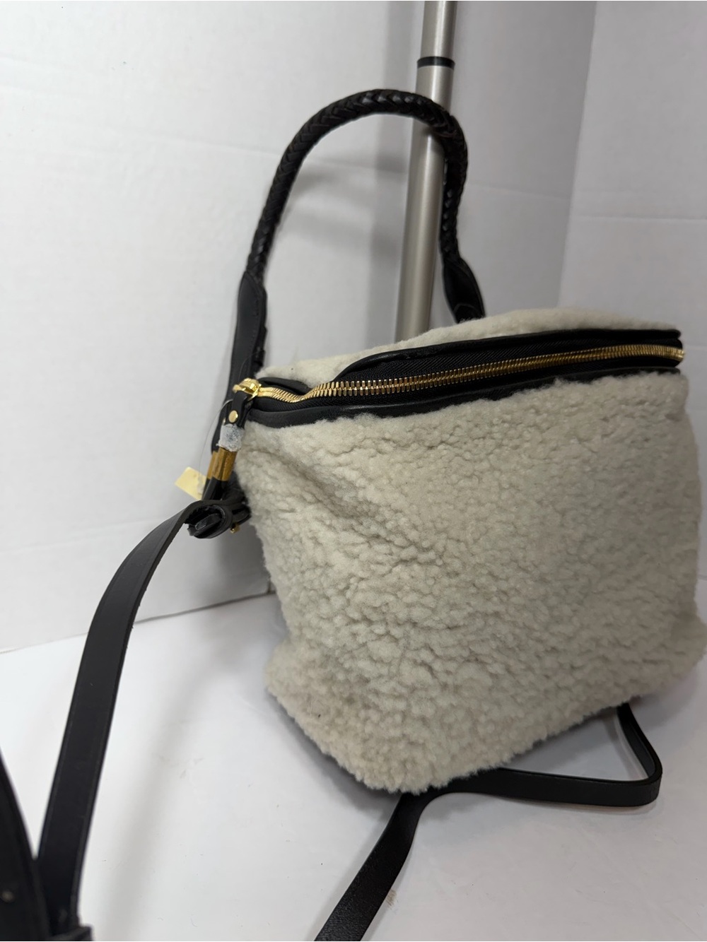 NWT Mini Rough Night Crossbody in with Shearling by Kempton & Co. $450 - Picture 3 of 6